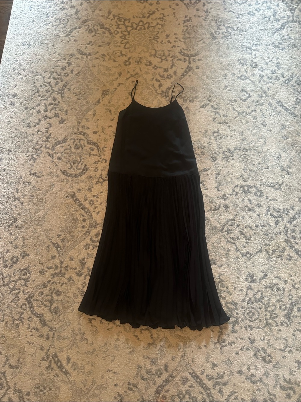 Banana Republic Drop Waist Black Pleated Slip Dress for Women
